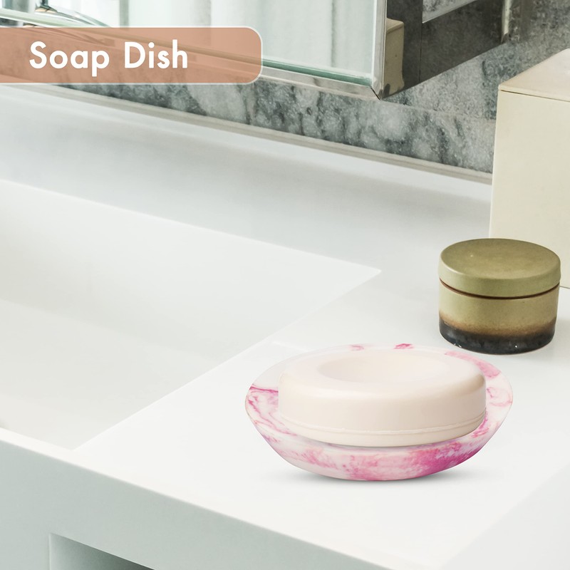 Ajuny Soap Dish Holder Shower, Resin Soap Dishes Self-Draining for