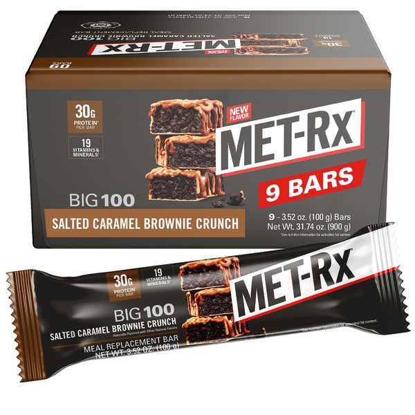 MET-Rx Big 100 Protein Bar, Meal Replacement Bar, 30G Protein,