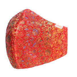 CINNEA® Red Blossom Adjustable Face Mask Community Mask with 2 Wearing Styles + Free Storage Bag