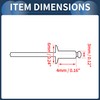 INFINAUTO Open End Large Flange Blind Rivets 3mm Grip Diameter