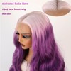 Missyvan Long Ombre Purple Lace Front Wigs for Women Body