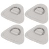 X AUTOHAUX 4pcs D Ring Patch PVC Stainless Steel Triangle