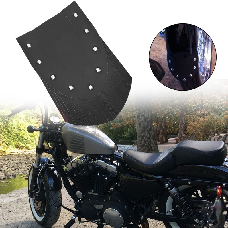 Durable Motorcycle Mud Flaps Front Mud Flaps with Tassel -