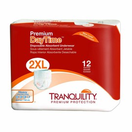 Tranquility Premium DayTime Adult Underwear 2X-Large 62''-80'' 2 Packs of 12