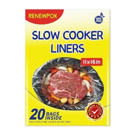 Slow Cooker Liners,1-3 Quart Cooking Bags Small Size 11"x 16", Disposable Slow Cooker Bags Oval For Crock Pot (20, Small Size(1-3Quart))