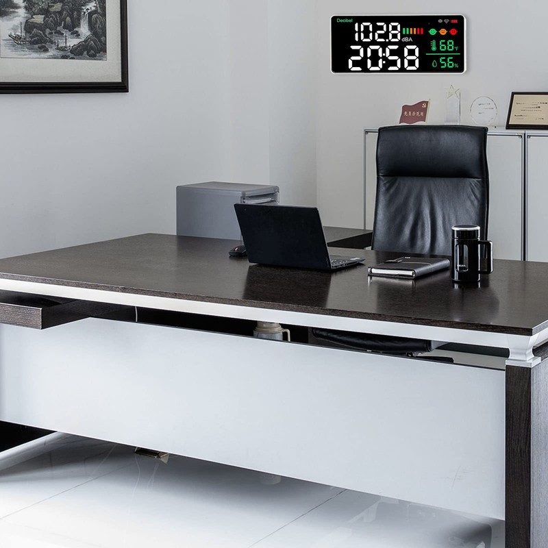 4 in 1 Decibel Meter, Wall Mounted Noise Level Meter