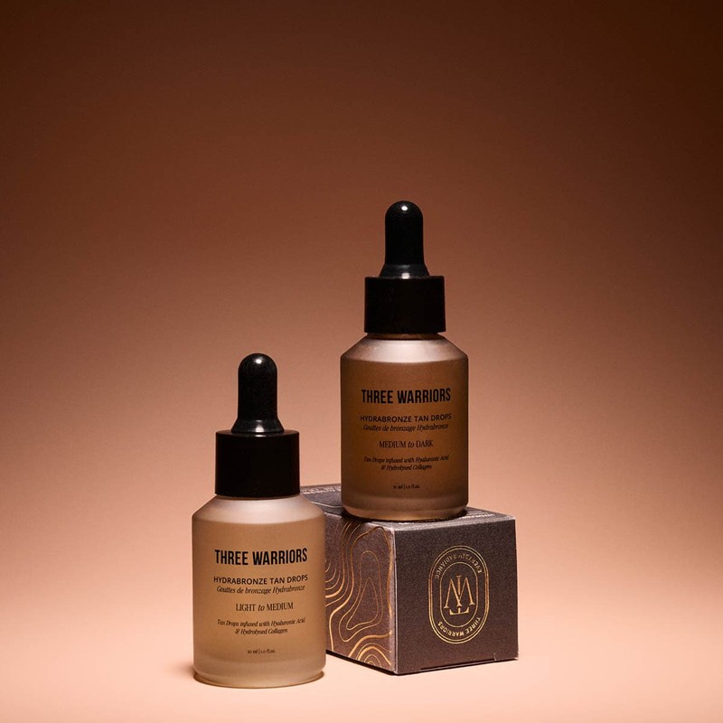 Three Warriors Hydrabronze Face Tan Drops, Light-Medium 30ml