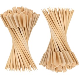 4.7 Inch Bamboo Skewers For Appetizers, 1000PCS Cocktail Picks, Fancy Flat Toothpicks For Appetizers, Bamboo Sticks For Party Sandwich Fruit Charcuterie Boards Accessories.