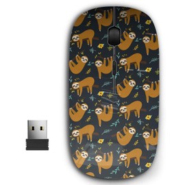 2.4G Ergonomic Portable USB Wireless Mouse for PC, Laptop, Computer, Notebook with Nano Receiver ( Cute Cartoon Sloth )