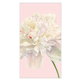 Caspari Duchess Peonies Paper Guest Towel Napkins in Blush, Two Packs of 15