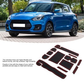 Aramox Revestimientos para Consola Delantera, Juego de Alfombrillas para Consola Central de 12 Piezas, Reemplazo Flexible Inodoro para Swift 2018-2020