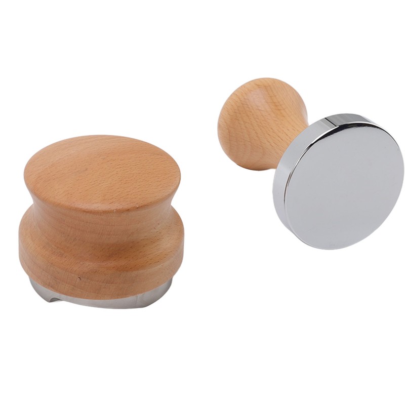 Coffee Powder Press Hammer and Distributor Set Stainless Steel Base