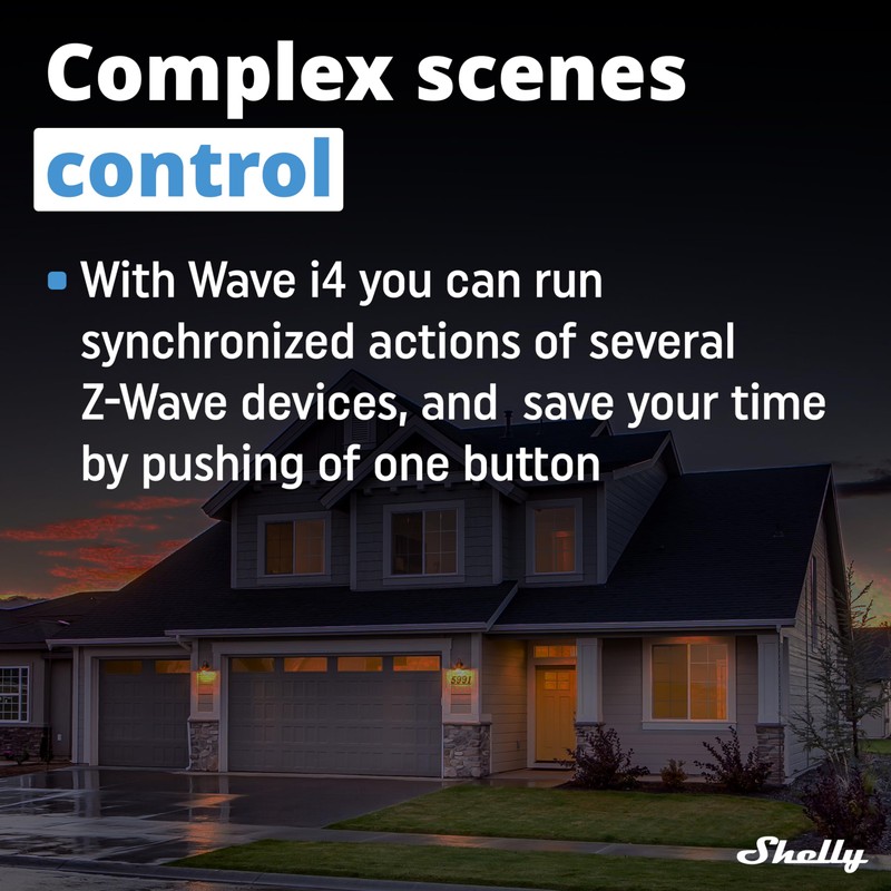 Shelly Wave i4 US LR | Z-Wave Long Range 4