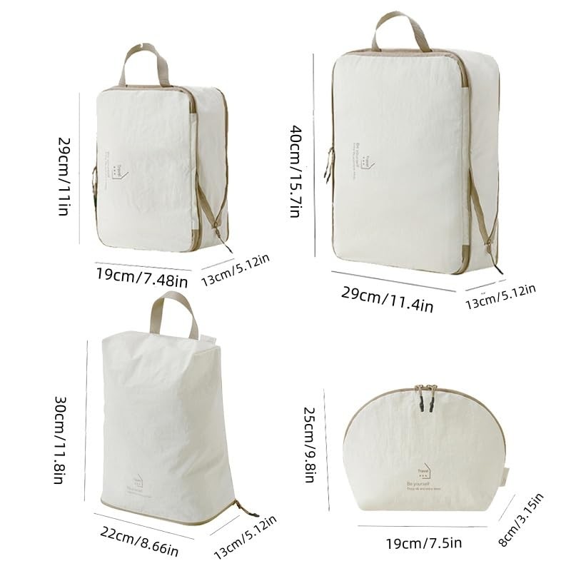 8 Piece Garment Bag, Beige