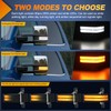 Nilight Side Mirror Marker Light Switchback Amber Turn Signals White