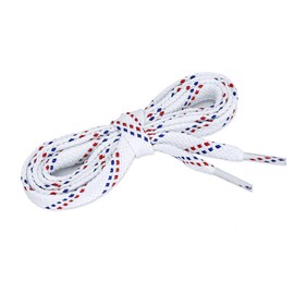uxcell 3 Pairs Double Color Twill Athletic Flat Shoelaces Long Shoestrings for All Types of Casual Sneakers 120 cm/47.2" White Red Blue