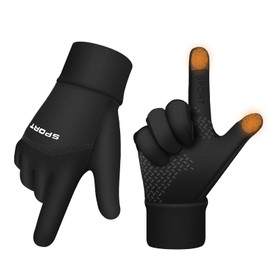 AURUZA Winter Gloves for Women Men Cold Weather, 14°F Winter Cycling Gloves for Men Women Gloves with Touchscreen Fingers, Waterproof Thermal Gloves for Cycling, Running, Driving, L