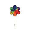 In the Breeze Rainbow Double Flower/Wheel Combo Spinner, 12"
