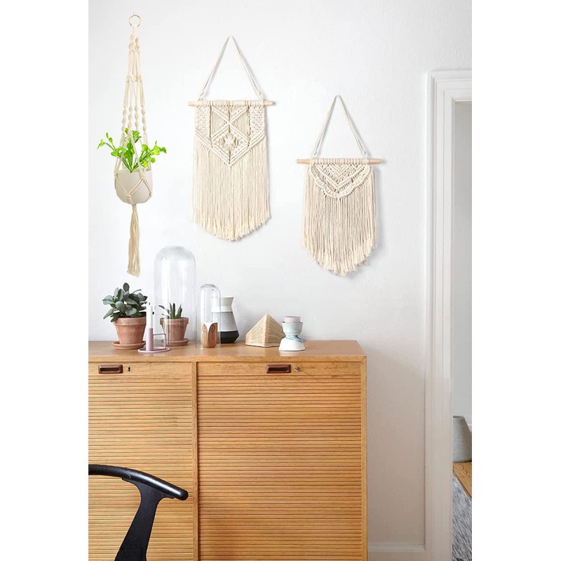 tapices de macramé para colgar en la pared, para decoración