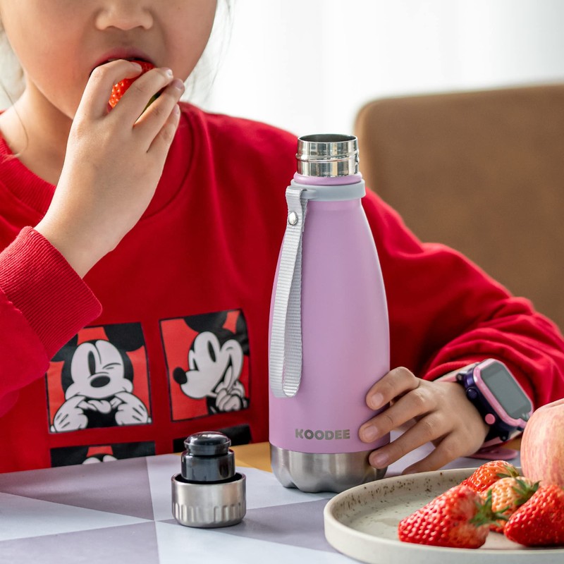 koodee Kids Water Bottle 2 Pack 12 oz Stainless Steel