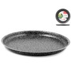 Home Stone Round Pizza Pan, Non-stick Coating, Stone. Charcoal, 36