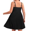 Summer Dresses Plus Size Black Casual Beach Spaghetti Strap Date