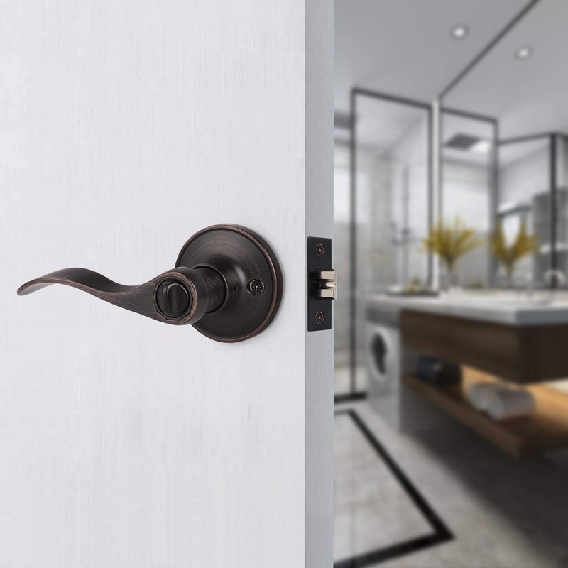 Gobrico 6 Pack Oil Rubbed Bronze Privacy Door Levers for