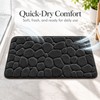3D Cobblestone Embossed Bathroom Mat Quick Dry Absorbent Floor Rug