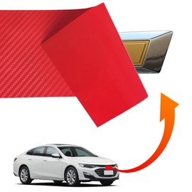 LANZMYAN Bowtie Logo Wrap Stickers for Chevy Cut-Your-Own Carbon Fiber Emblem Overlays DIY Decals 3PCS Red