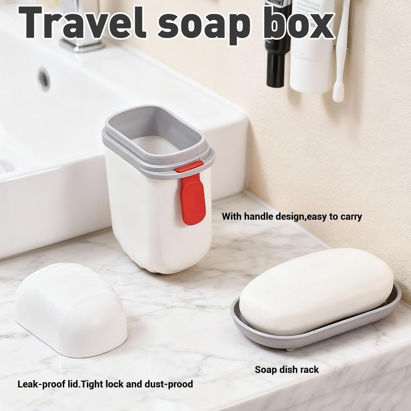 Compact Travel Soap Case - Leak-Proof Lid, Durable Plastic, Hygienic
