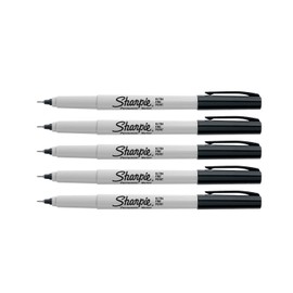 Sharpie Permanent Markers, Ultra Fine Point, 5-Count (AQUA)