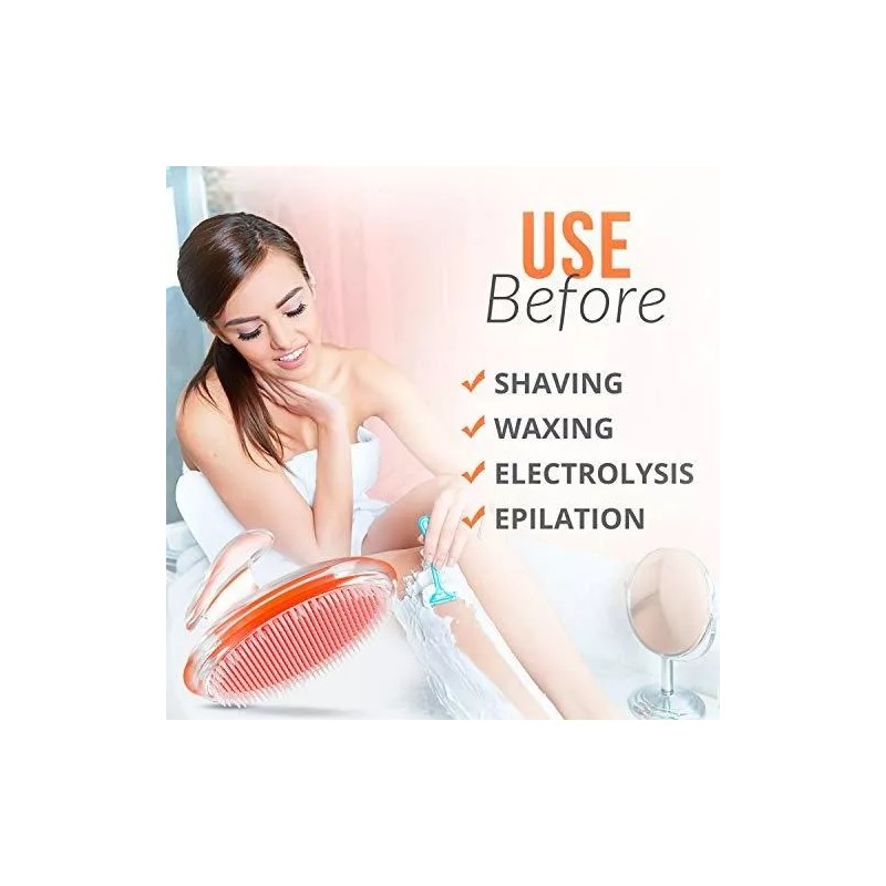 Cepillo Exfoliante Facial Y Corporal Cerdas Silicona Naranja