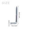 METALLIXITY 50pcs 32mm L Shaped Hooks Ceiling Hooks Metal Right