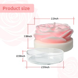 Scented Candle Set for Women Gift, 4 Pack Rose Candles in Gifted Box, 4 Floral Scents for Home Fragrance, 4 Assorted Colors,8 Hours Burn Time Each by Kissingfish