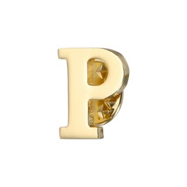 PATIKIL Letter Lapel Lepin Initial Alphabet Letter P Collar Pin for Women Men Shirt Dress Suit Coat Collar Gold Letter P