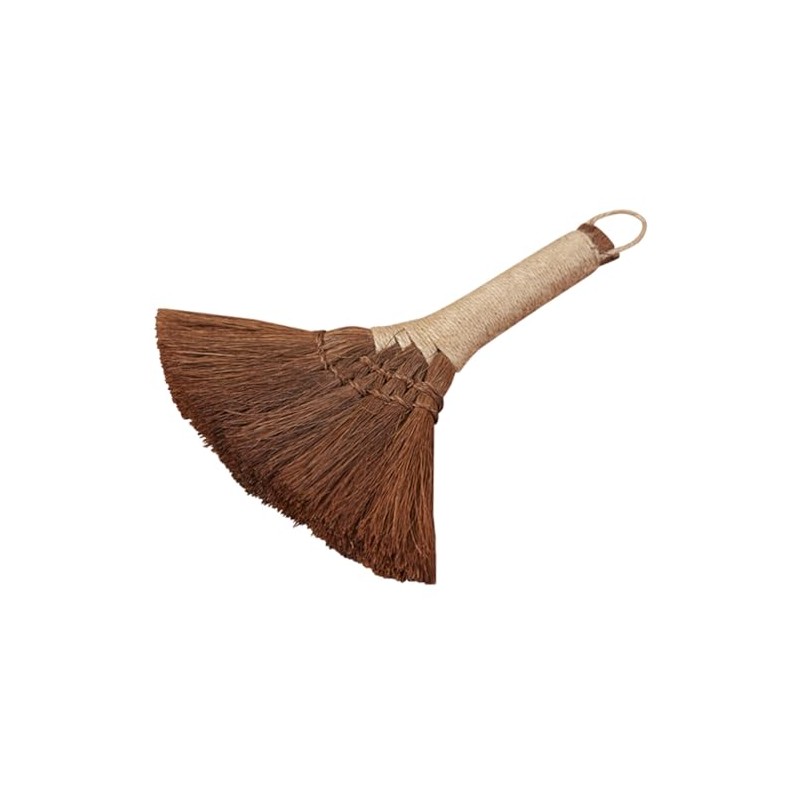LALAFINA Ergonomic Palm Fiber Broom Small Dustpan Mini Hand Broom