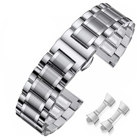 HEYOZURY Watch Straps for Watch with Straight and Curved End 16 mm, 18 mm, 19 mm, 20 mm, 22 mm, 24 mm Replacement Strap Bracelets for Men/Women