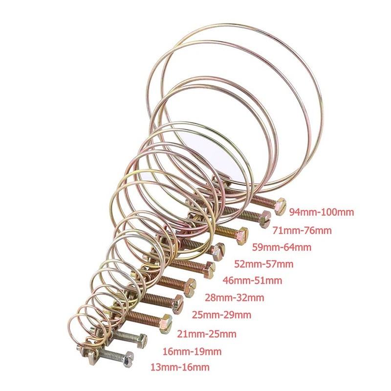 10pcs Double Wire Hose Clips Adjustable Double Wire Water Hose