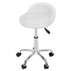 Segawe Adjustable Leather Rolling Swivel Stool Tattoo Facial Massage Spa Salon Home