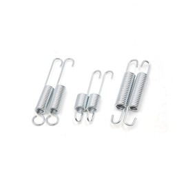 A ABSOPRO 6 Pcs Metal Motorcycle Kickstand Kick Side Stand Spring Silver Tone Item Replacement