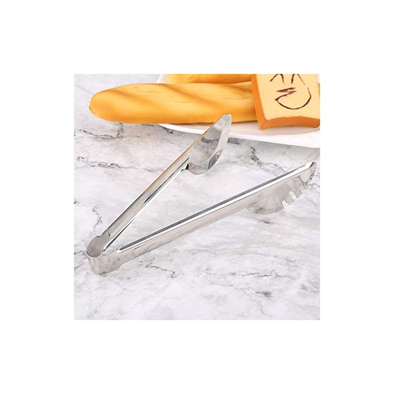 TF 9.5'' Stainless Steel Food Tongs, Silver, 6.5 x 24