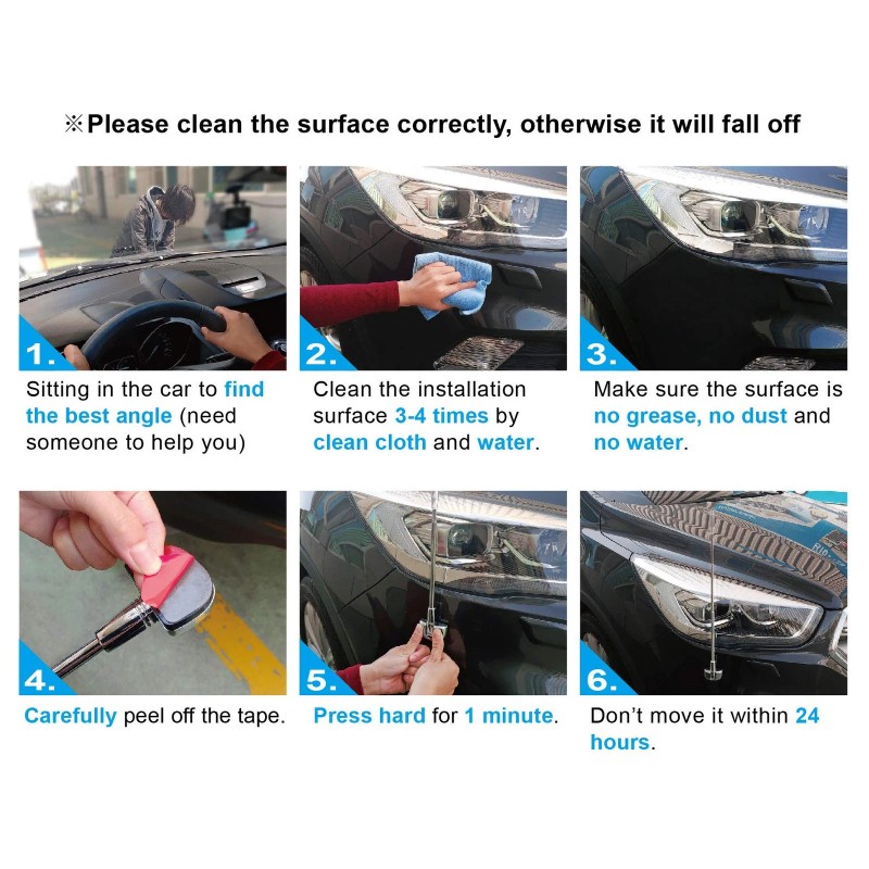 Hypersonic 2-Pack Car Bumper Corner Antenna Pole Adjust Driving Parking