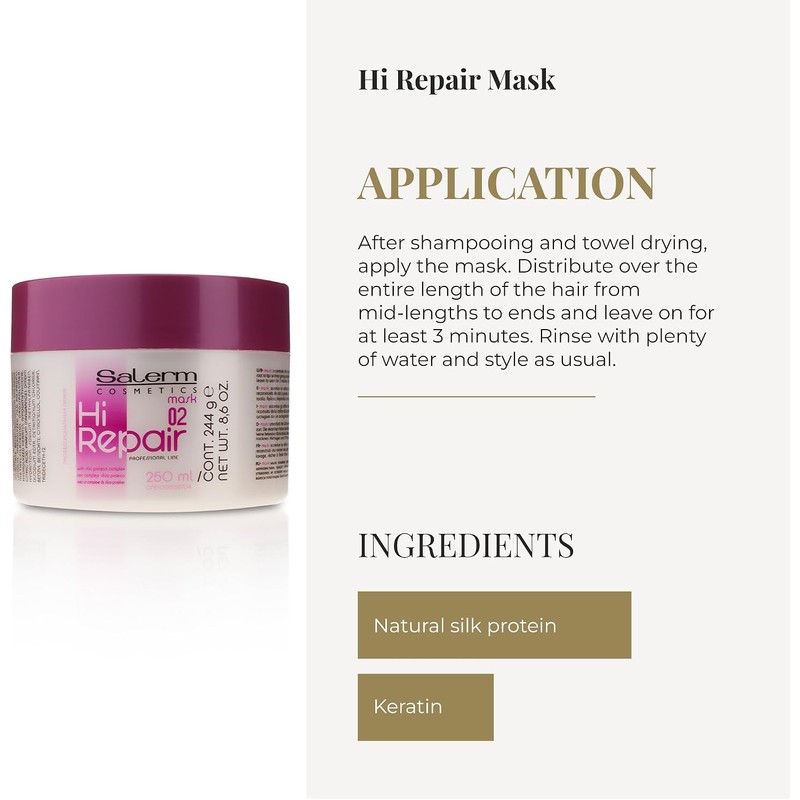 Salerm Hi Repair Mask With Silic Protein Complex 02, 8.6