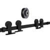 CCJH 4-20FT Bypass Sliding Barn Door Hardware Kit - Single