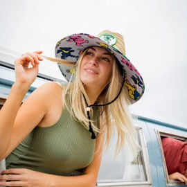 Peter Grimm, Grateful Dead Lifeguard Sunhats, Straw Unisex (Sugar) Natural