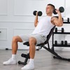 OPPSDECOR Foldable Adjustable Weight Bench, 8 Adjustable Backrests Incline/Flat/Decline Sit