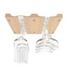 Wooden Wine Glass Holder for | Under Shelf Kitchen Stemware