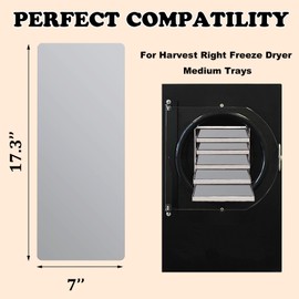 5 PCS Tray Mats Set for Harvest Right Freeze Dryer Medium Trays, Silicone Tray Liners Compatible with Harvest Right Freeze Dryer Tray Accessories, 17.01 x 6.81 Inches/ 43.2 x 17.3 cm, gray