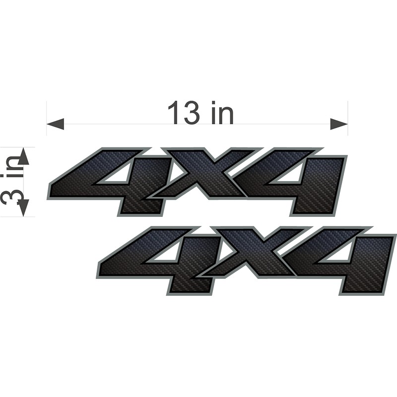 4X4 Decals 4x4 Stickers/Carbon Fiber Effect