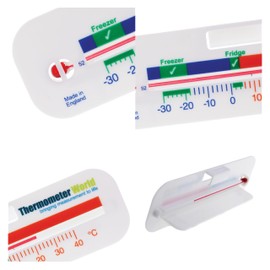 Kühlschrankthermometer Analog und Gefrierschrank Thermometer - Ideale Temperaturanzeige für Kühlschränke – Kühlschrank-Gefrierschrank-Thermometer Analog im Doppelpack